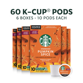 Six-box Starbucks Pumpkin Spice pods, limited edition gift-ready collection.