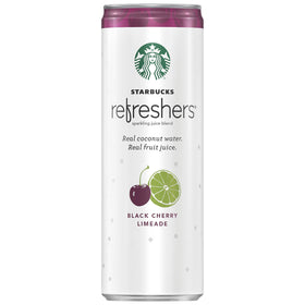 Starbucks Refreshers cans on table ready for a refreshing break.