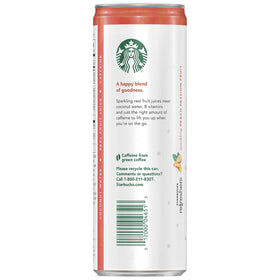 Starbucks Refreshers Peach Passion Fruit pack of twelve for convenient on the go refreshment