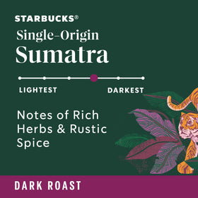 Starbucks Sumatra brew pour photo captures rich aroma and full body.