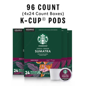Starbucks Sumatra K-Cup box packaging highlights multi-box value for Keurig users.