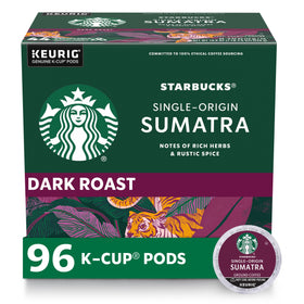 Starbuck Sumatra K-Cup pods closeup for bold, convenient mornings.