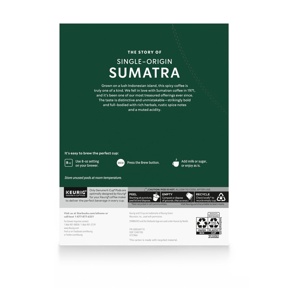 Starbucks Sumatra office setup with inviting aroma in a cup.