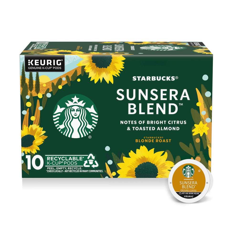 Starbucks Sunsera Blend K-Cup pods box for Keurig brewers, convenient and fresh.