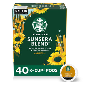 Starbucks Sunsera blend K-Cup box with 40 pods for Keurig.