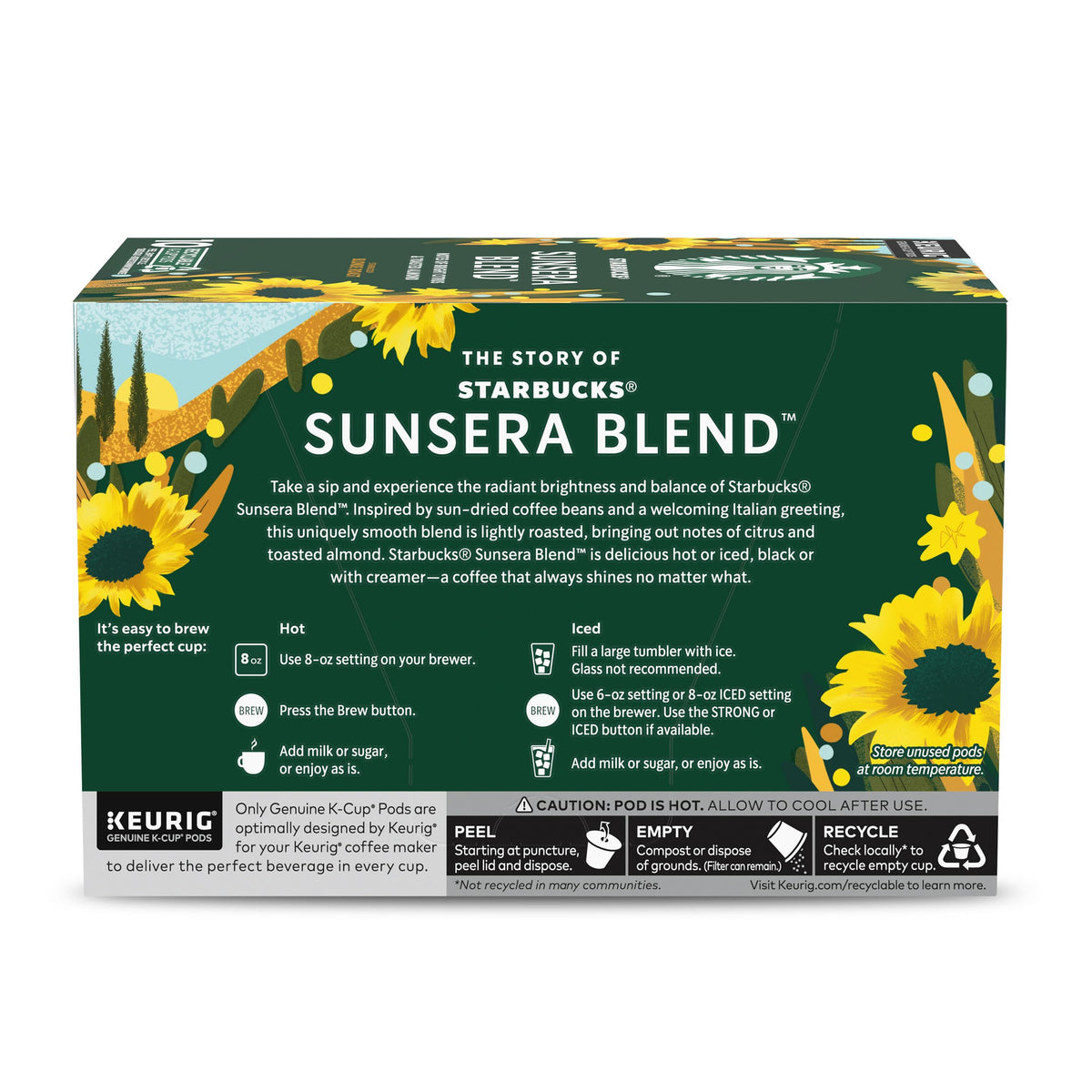 Keurig-compatible Sunsera Blend pod ready for fast brewing.