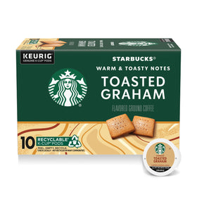Starbucks Toasted Graham coffee pods box ready for easy single-serve brewing at home.