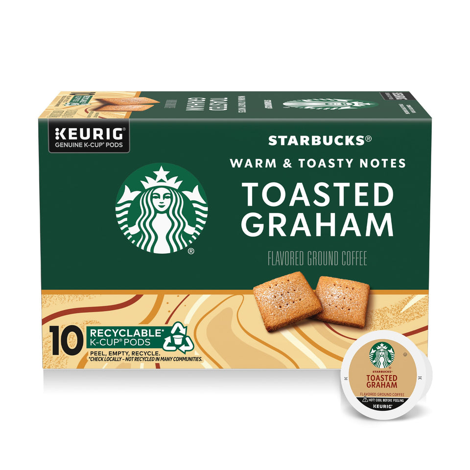 Starbucks Toasted Graham coffee pods box ready for easy single-serve brewing at home.