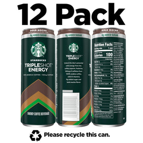 Starbucks Tripleshot coffee energy drink vanilla can offering smooth taste and extra quick energy