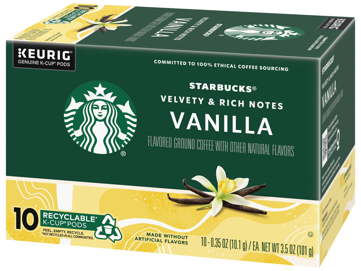 Starbucks vanilla aroma rises as you brew a cozy, inviting cup.