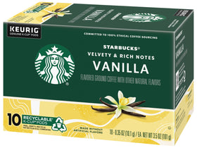Starbucks vanilla aroma rises as you brew a cozy, inviting cup.