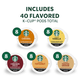 Starbucks vanilla-flavored coffee pod with velvety vanilla taste for daily comfort.