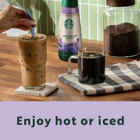 Starbucks Vanilla Lavender iced coffee served over ice with a refreshing finish