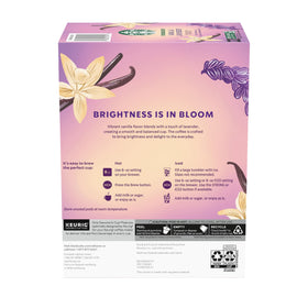 Limited-edition label on Starbucks Vanilla Lavender packaging