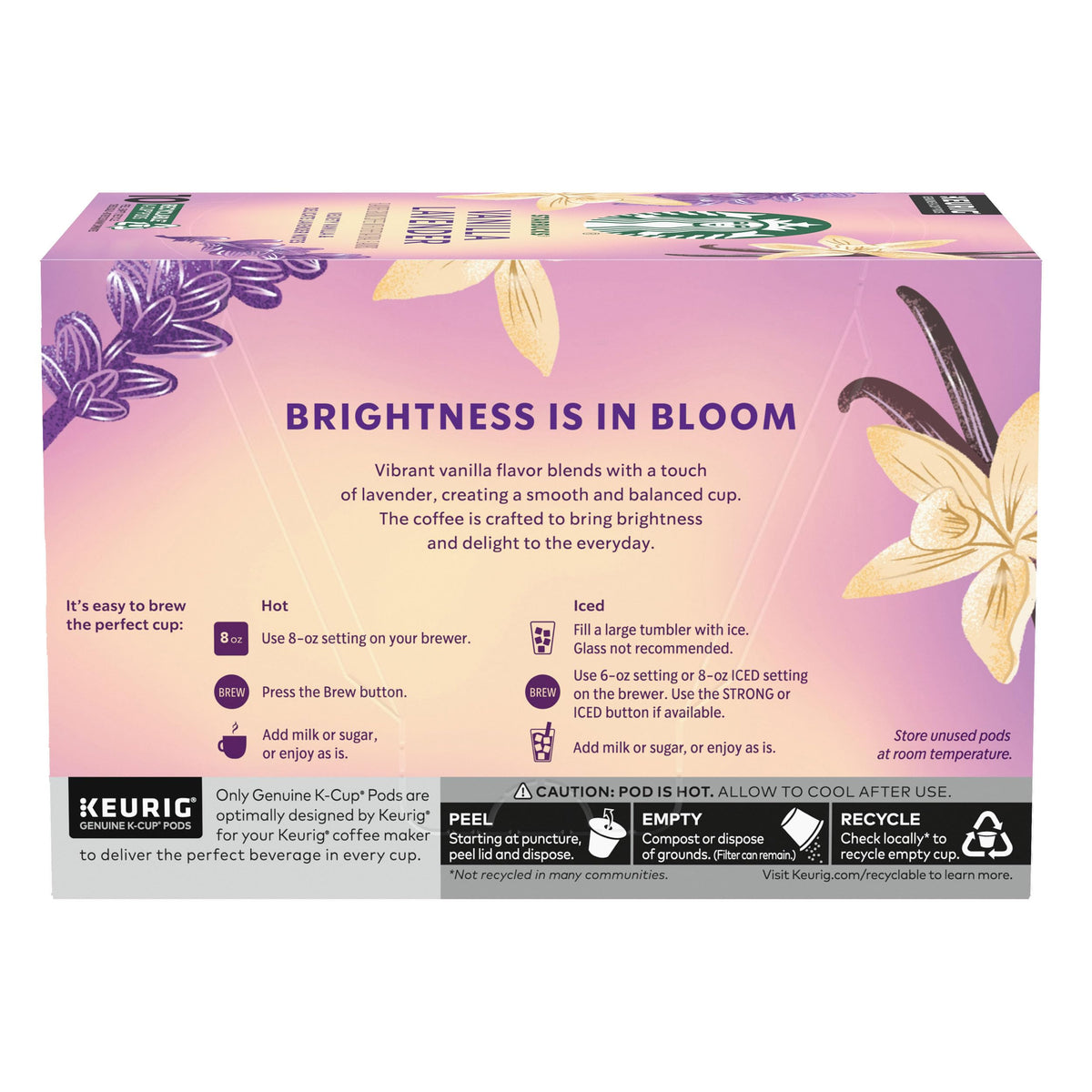 Starbucks Vanilla Lavender limited edition pack inviting seasonal flavor exploration