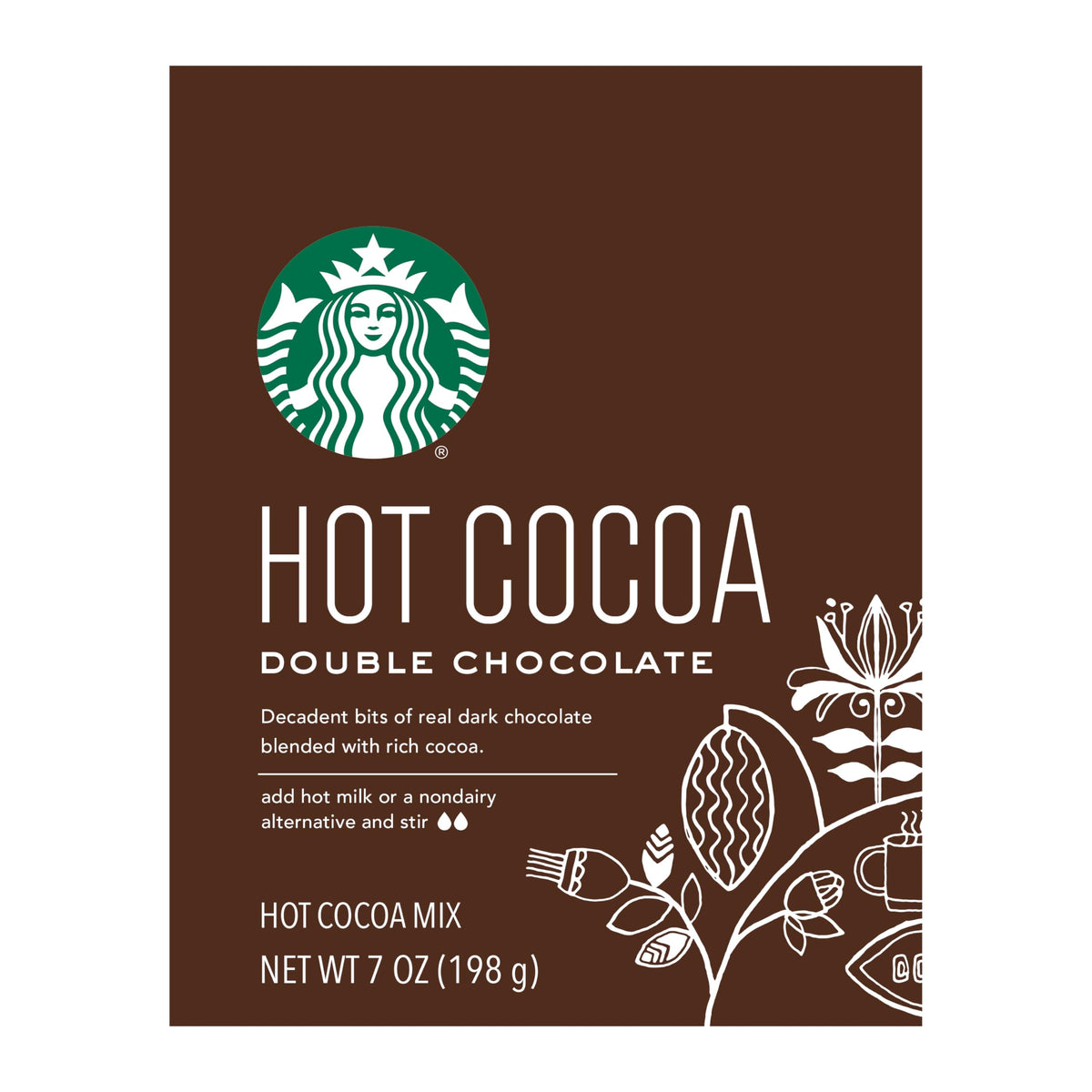 Starbucks velvety chocolate bits enhance the cocoa's deep flavor