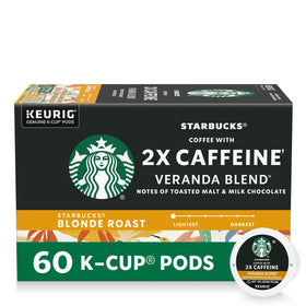 Starbucks Veranda Blend 2X Caffeine pods for quick, energized mornings.