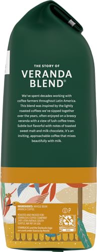 Starbucks Veranda Blend hot coffee being poured, inviting aroma