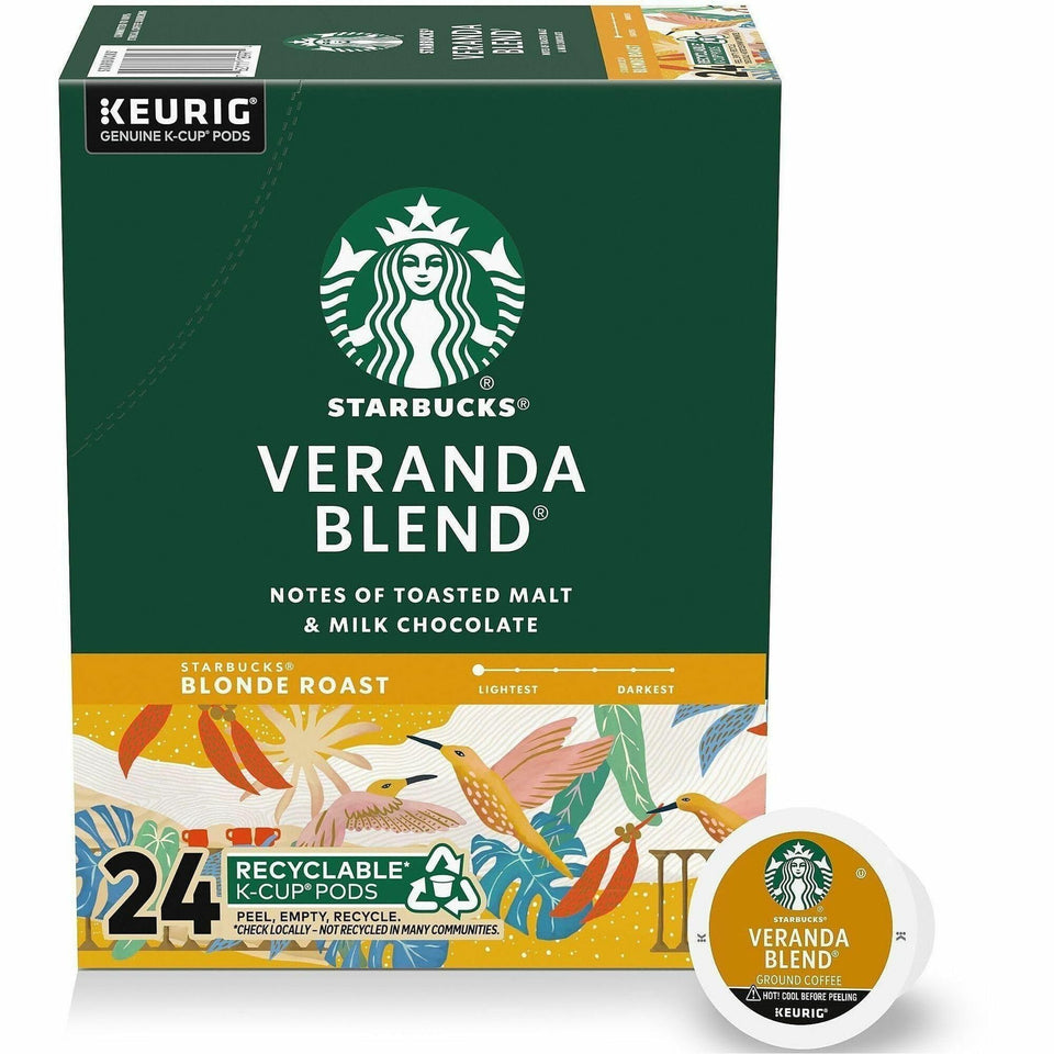 Starbucks Veranda Blend K-Cup box front for quick morning brew