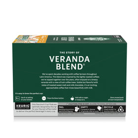 Starbucks Veranda Blend packaging label close-up conveys premium quality.