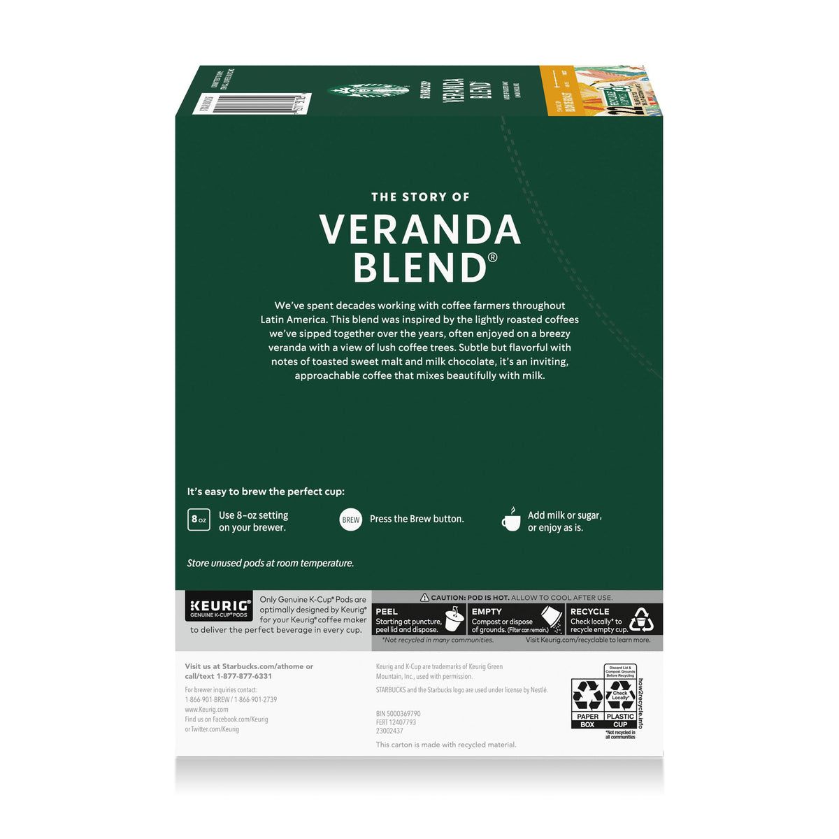 Scenic veranda view with a cup of Veranda Blend coffee