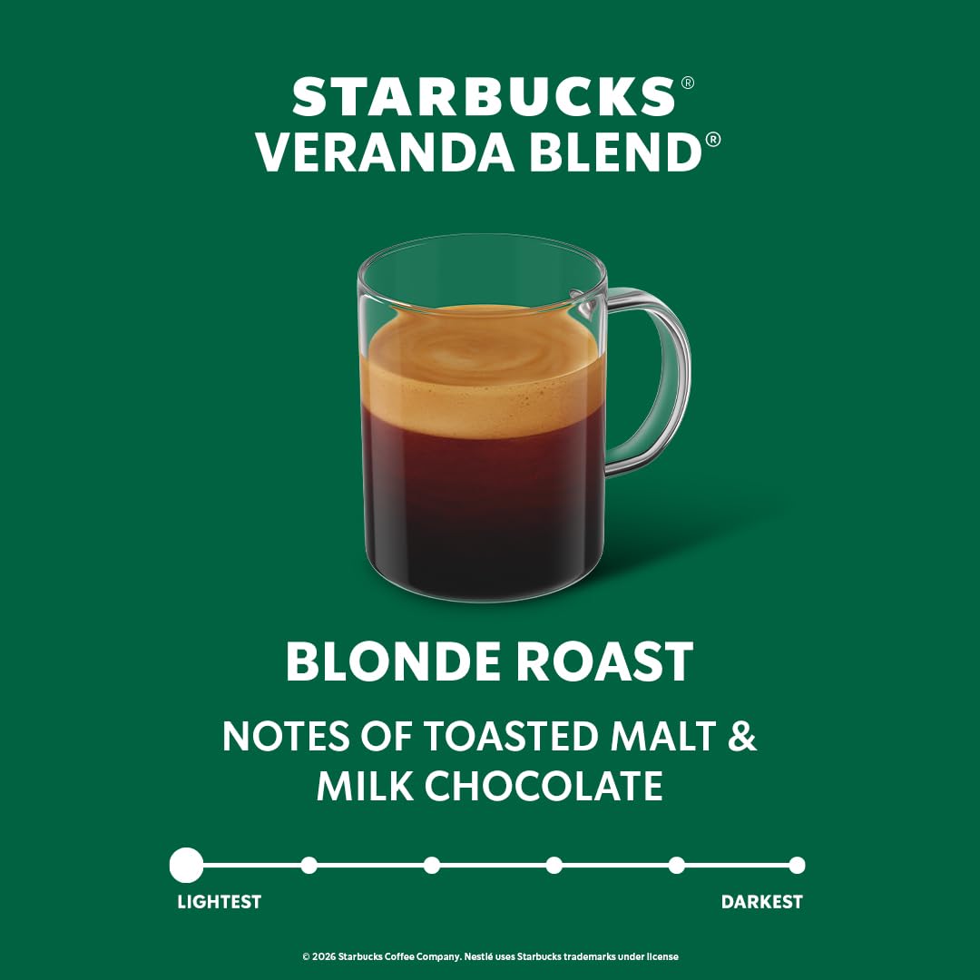 Pouring a 7.77 oz cup of Starbucks Veranda Blonde Roast.