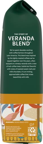 Starbucks Veranda brewed coffee pouring into a cup