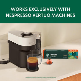 Starbucks Vertuo brew creates a 7.77-ounce mug with consistent flavor.