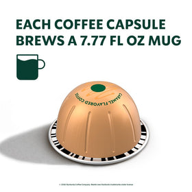 Starbucks Vertuo 7.8 oz brew size delivers cafe-style experience at home.