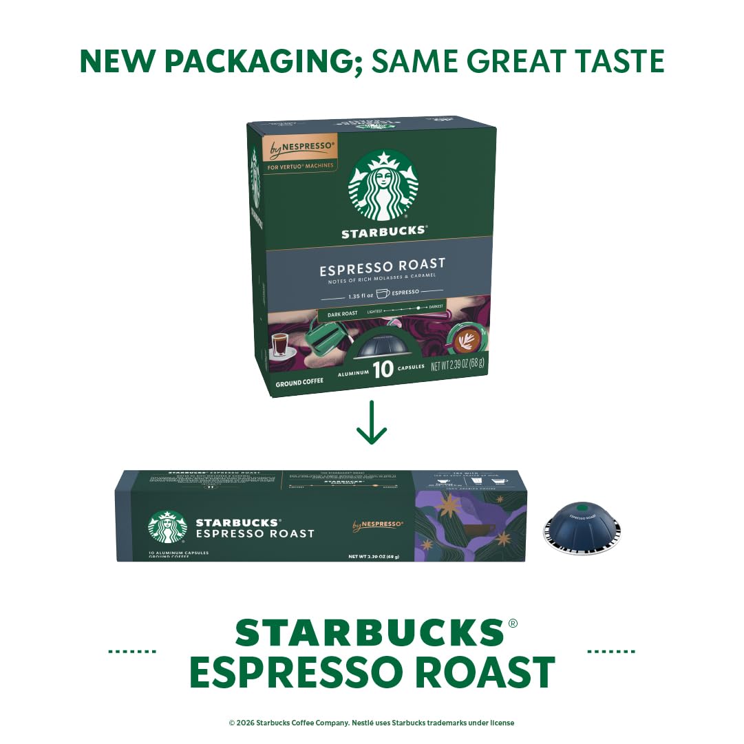 Starbucks Vertuo espresso pod close-up highlighting recyclable aluminum capsule