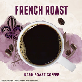 Starbucks VIA Instant French Roast cup steaming, showcasing bold, smoky notes.