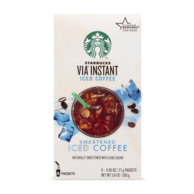 Starbucks VIA instant medium roast box ready for quick iced coffee.