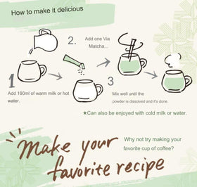 Starbucks VIA Matcha Green Tea Sticks dissolve in hot water for a quick cup.
