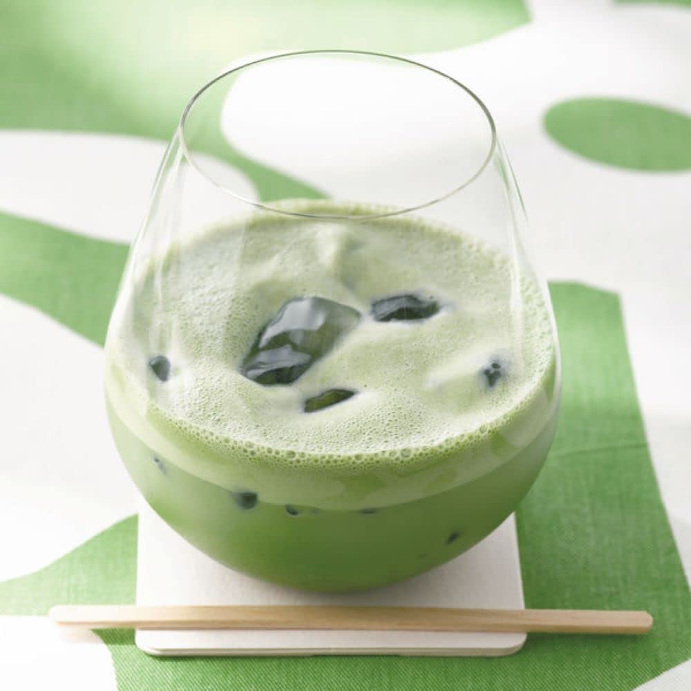 Starbucks VIA Matcha Green Tea Sticks mix with milk for cafe-style latte at home.