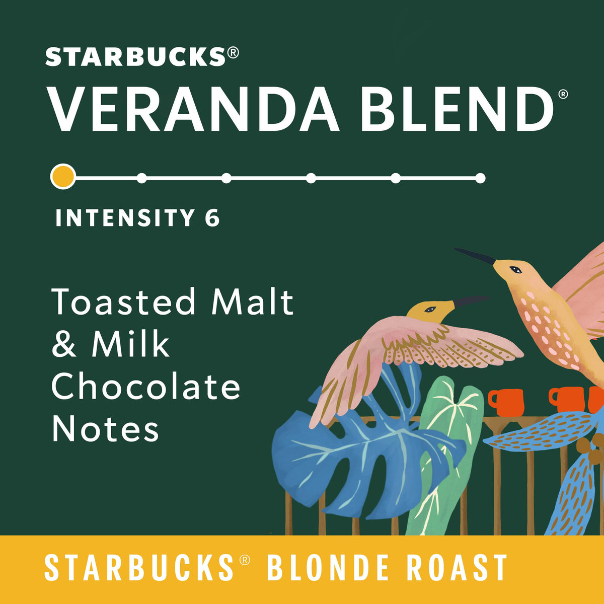 Mug steams with Starbucks VIA Veranda light roast aroma