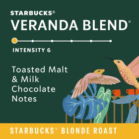 Mug steams with Starbucks VIA Veranda light roast aroma