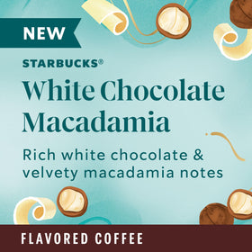 Starbucks White Chocolate Macadamia aroma close-up emphasizes creamy nutty notes