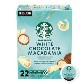 Starbucks White Chocolate Macadamia K-Cup Pods quick indulgence for busy mornings