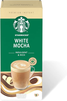 Creamy white mocha latte created with Starbucks sachet at home