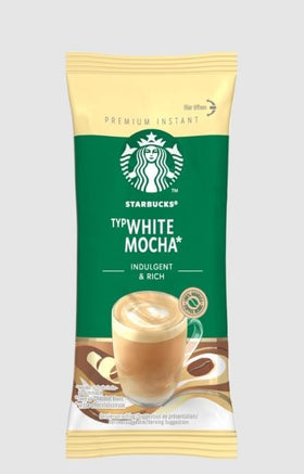 Gift-ready Starbucks White Mocha sachet packaging for coffee lovers