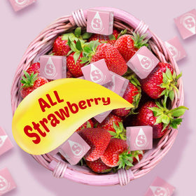 Starburst All Pink wedding shower table with colorful candy accents