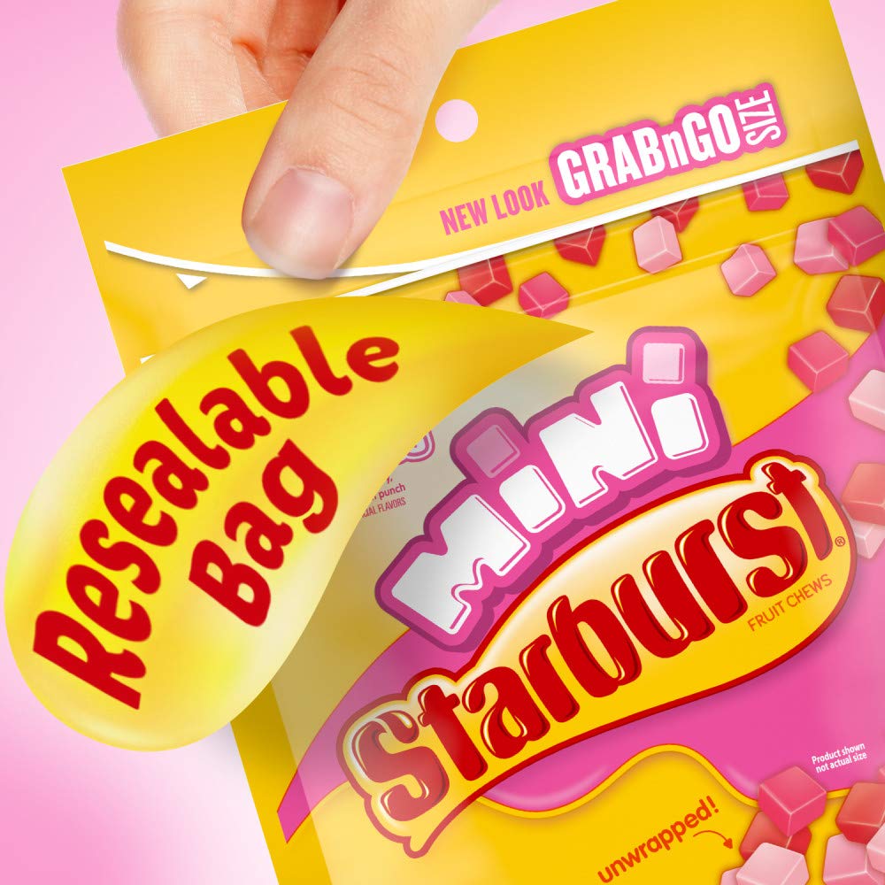 Starburst FaveREDS Minis resealable bags keep chewy candies fresh on the go