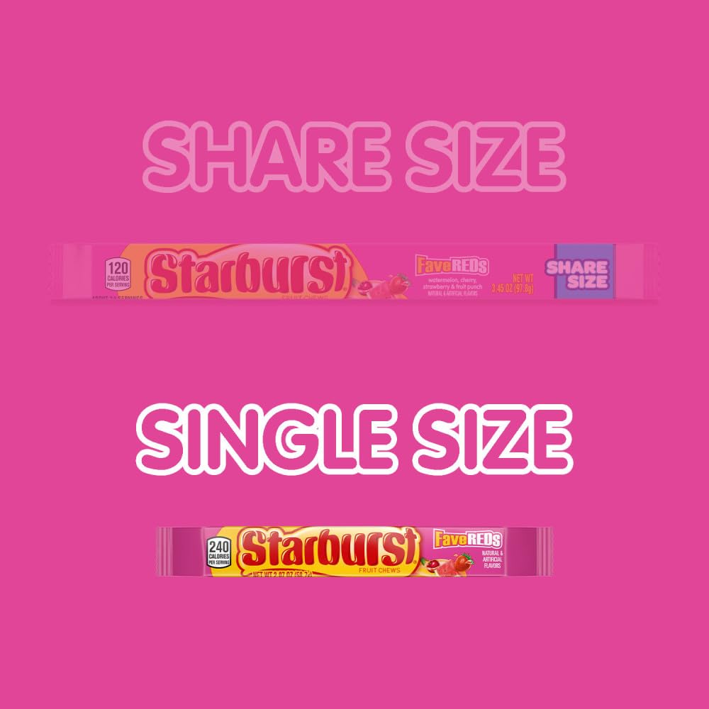 Starburst FaveREDS watermelon candies with refreshing red flavor