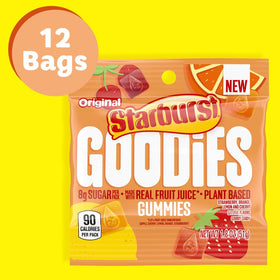 Starburst Goodies lemon close-up, gluten-free and allergen-free option.