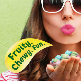 STARBURST Minis Sours resealable bags maintain freshness on the go.