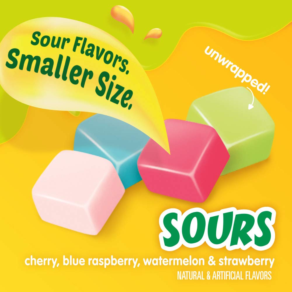 STARBURST Minis Sours soft chewy texture invites longer bites and flavor savor.