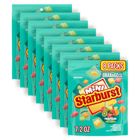 Starburst Minis Tropical Sunset bag ready for movie night or road trip snacks.