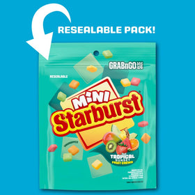 Starburst Minis Tropical Sunset on-the-go pack ideal for lunchboxes.