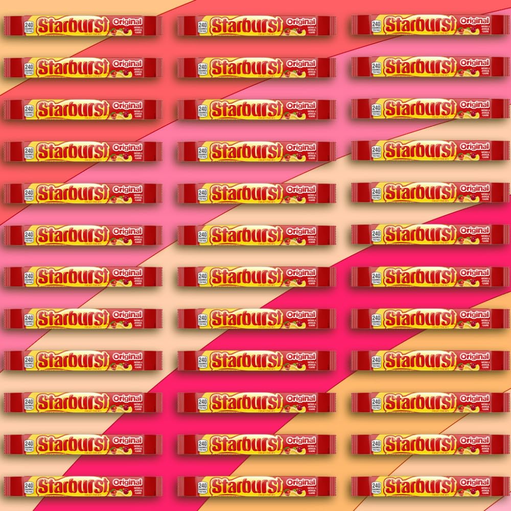 Soft, chewy texture of Starburst Chews for satisfying sweetness.