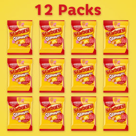 Starburst Original Gummies 12 bags inside view, great for stocking up.